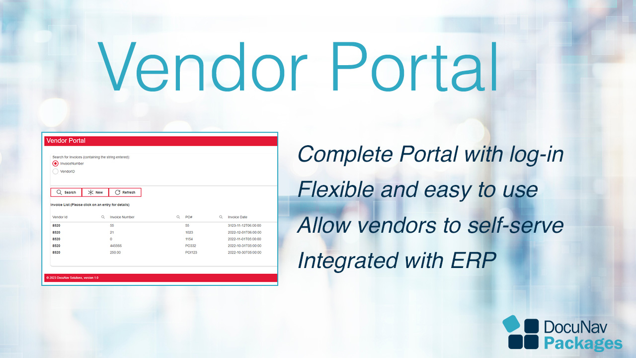 Vendor Portal Package