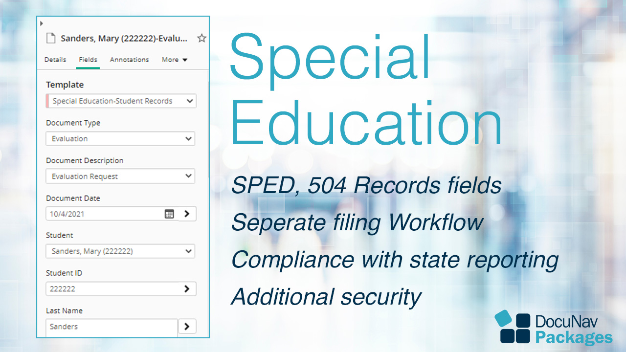 K - 12 Special Education Records Package SPED-SPED - 2