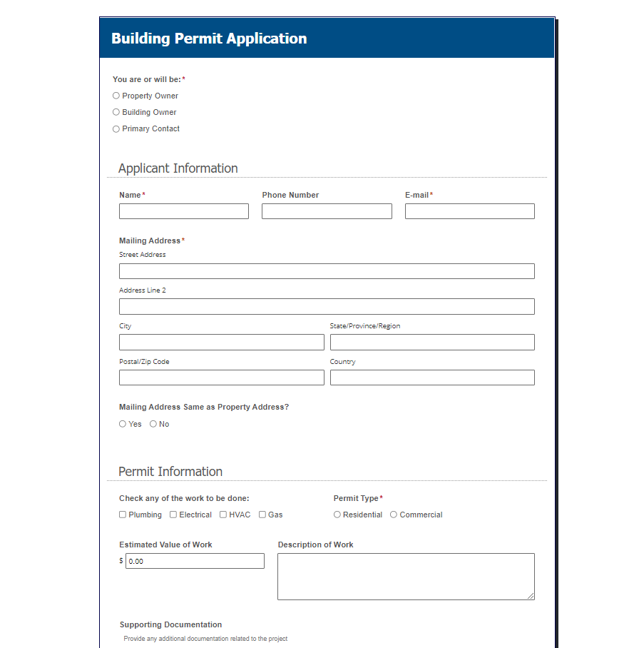 Building Permit and Inspection Process (New Version)-Form