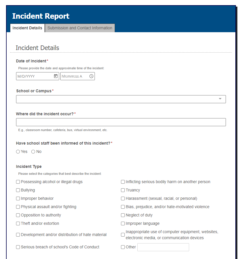 Incident Reporting-Form