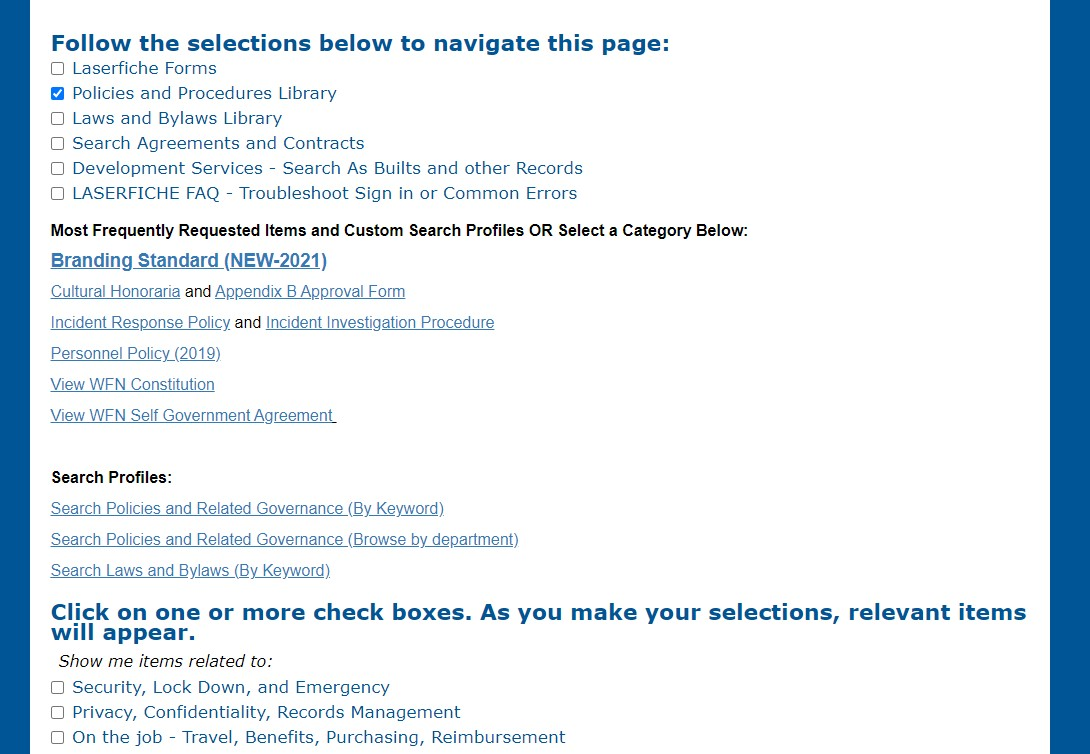 Laserfiche Resources Navigation Page-Form