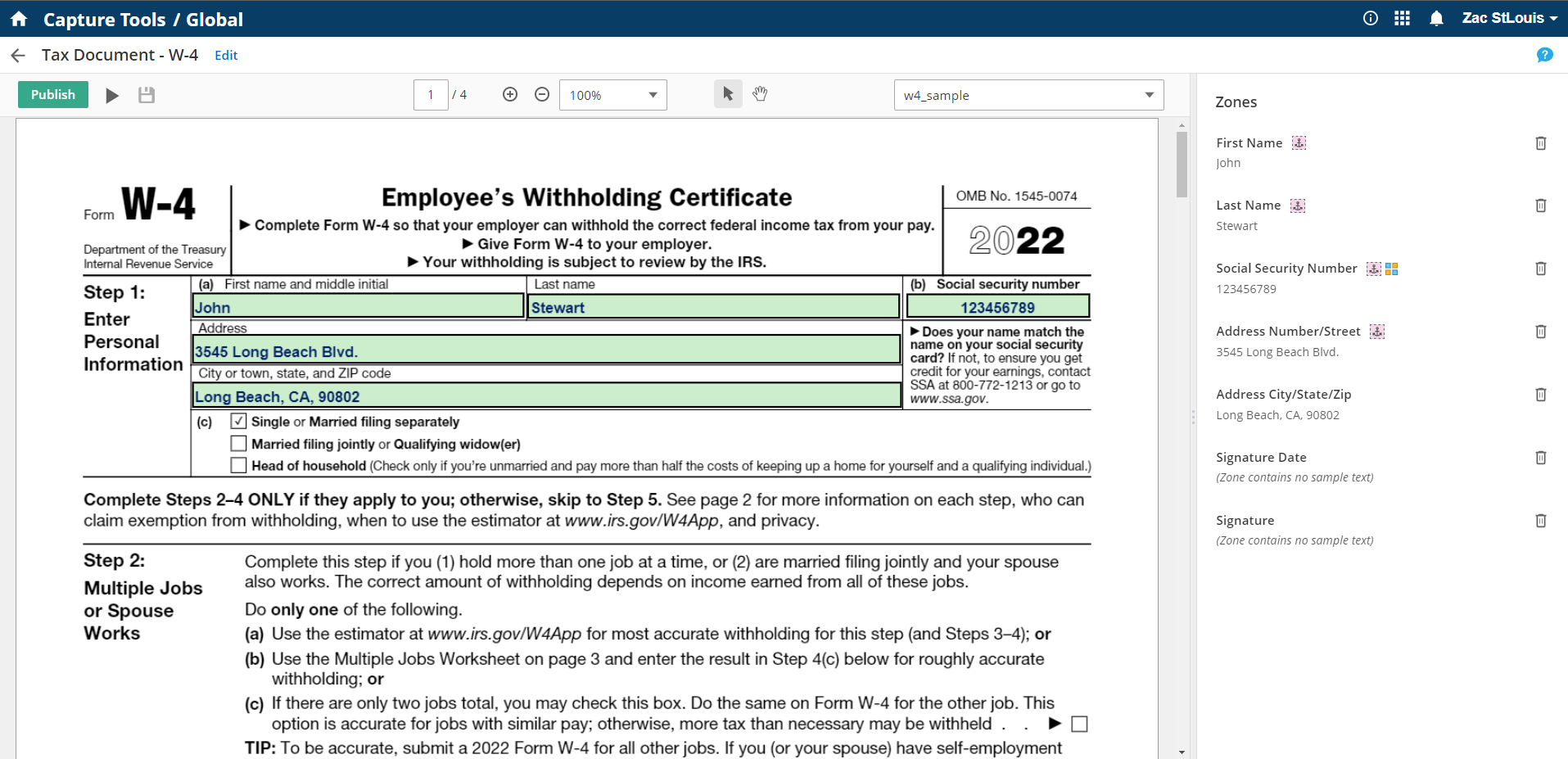 Capture Profiles for W-9, W-4 and I-9 Forms-Other