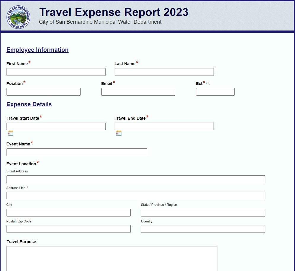 Travel Expense Reimbursement-Travel Expense Report