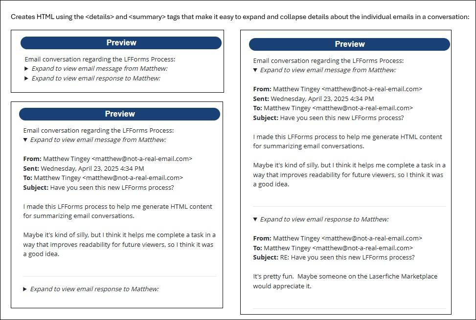 Generate HTML Notes About Email Conversation