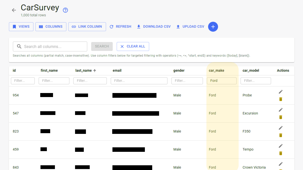 LFDataview-LFDataview - Filter